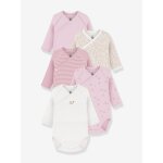 Lot 5 bodies crois�s rose