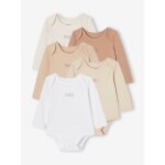 Lot 5 bodies manches longues basics bébé emmanchures us en coton bio lot blanc Lot 5 bodies manches longues basics bébé emmanchures us en coton bio lot blanc
