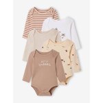 Lot de 5 bodies manches longues bb emmanchure us cappuccino