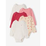 Lot 5 bodies manches longues b�b� fille �cru