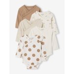 Lot de 5 bodies naissance avec ouverture am�ricaine noisette