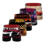 Lot de 5 boxers car racing rouge / violet / beige / noir
