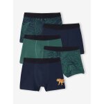 Lot 5 boxers enfant gar�on jungle vert anglais