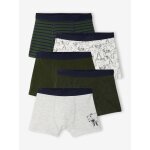 Lot de 5 boxers gar�on kaki