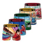 Lot de 5 boxers junior one piece rouge / orange / gris / vert / rose / bl