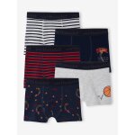 Lot de 5 boxers stretch basket garon en coton bio gris chin