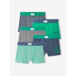 Lot de 5 boxers stretch skate garon vert