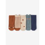 Lot de 5 chaussettes b�b� gar�on brun