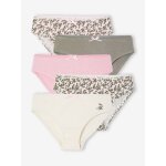 Lot de 5 culottes fille beige