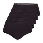 Lot de 5 culottes menstruelles taille haute femme noir