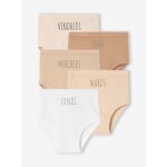 Lot de 5 culottes semainier bébé lot blanc Lot de 5 culottes semainier bébé lot blanc