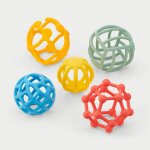 Lot de 5 flexi balles - arc - en - ciel multi - coloured