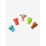 Lot 5 marionnettes � doigts multicolore