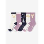 Lot de 5 mi - chaussettes tennis fille harry potter bois de rose