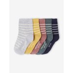 Lot de 5 paires de chaussettes bébé garçon assorties Lot de 5 paires de chaussettes bébé garçon assorties