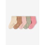 Lot de 5 paires de chaussettes b�b� avec d�tails scintillants sable