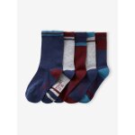 Lot de 5 paires de chaussettes colorblock gar�on bordeaux