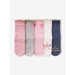 Lot de 5 paires de chaussettes licornes et coeurs fille rose