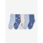 Lot de 5 paires de chaussettes � ourson � b�b� bleu chambray