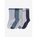 Lot de 5 paires de chaussettes ray�es gar�on basics assorties