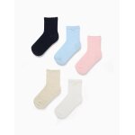 Lot de 5 paires de chaussettes unies multicolore