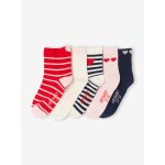 Lot de 5 paires de mi - chaussettes coeurs fille assorties