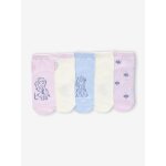 Lot de 5 paires de mi - chaussettes disney reine des neiges assorties
