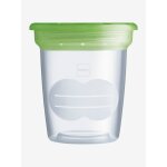 Lot de 5 pots de conservation 120 ml transparent / vert