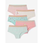 Lot de 5 shorties fille lot bleu et rose