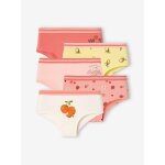 Lot de 5 shorties fruits fille pêche Lot de 5 shorties fruits fille pêche
