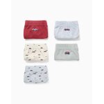 Lot de 5 slips en coton avec imprim�s voitures multicolore