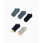 Lot de 5 socquettes avec d�tails contrast�s multicolore
