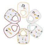 Lot de 6 bavoirs blanc