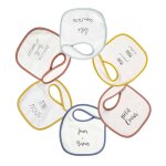 Lot de 6 bavoirs blanco
