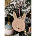 Lot 6 boules de nol en bois bois
