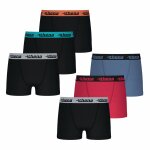 Lot de 6 boxers gar�on ecopack trio choc noir - noir - noir - noir - rouge - bleu