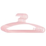 Lot de 6 cintres enfant blanc plastique rose