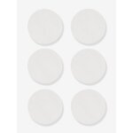 Lot de 6 coussinets d'allaitement en coton blanc
