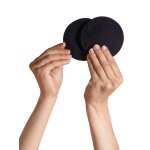 Lot de 6 coussinets d'allaitement en coton noir