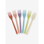 Lot de 6 fourchettes � g�teau en m�lamine glory days colors rice multicolore