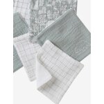Lot de 6 lingettes lavables bleu gris�