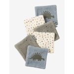Lot 6 lingettes lavables minisaurus