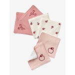 Lot de 6 lingettes lavables lot rose