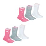 Lot de 6 paires de chaussettes mi - hautes essentiel rose - gris - blanc