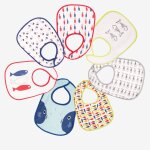 Lot de 7 bavoirs bébé blanc Lot de 7 bavoirs bébé blanc