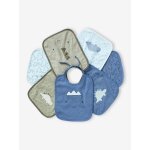 Lot 7 bavoirs bleu ciel