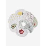 Lot 7 bavoirs naissance en coton bio * multicolore Lot 7 bavoirs naissance en coton bio * multicolore