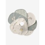 Lot 7 bavoirs naissance en coton bio * oies Lot 7 bavoirs naissance en coton bio * oies