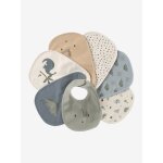 Lot de 7 bavoirs naissance en coton bio * vertbaudet minisaurus