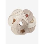 Lot de 7 bavoirs naissance en coton bio * vertbaudet hrissons